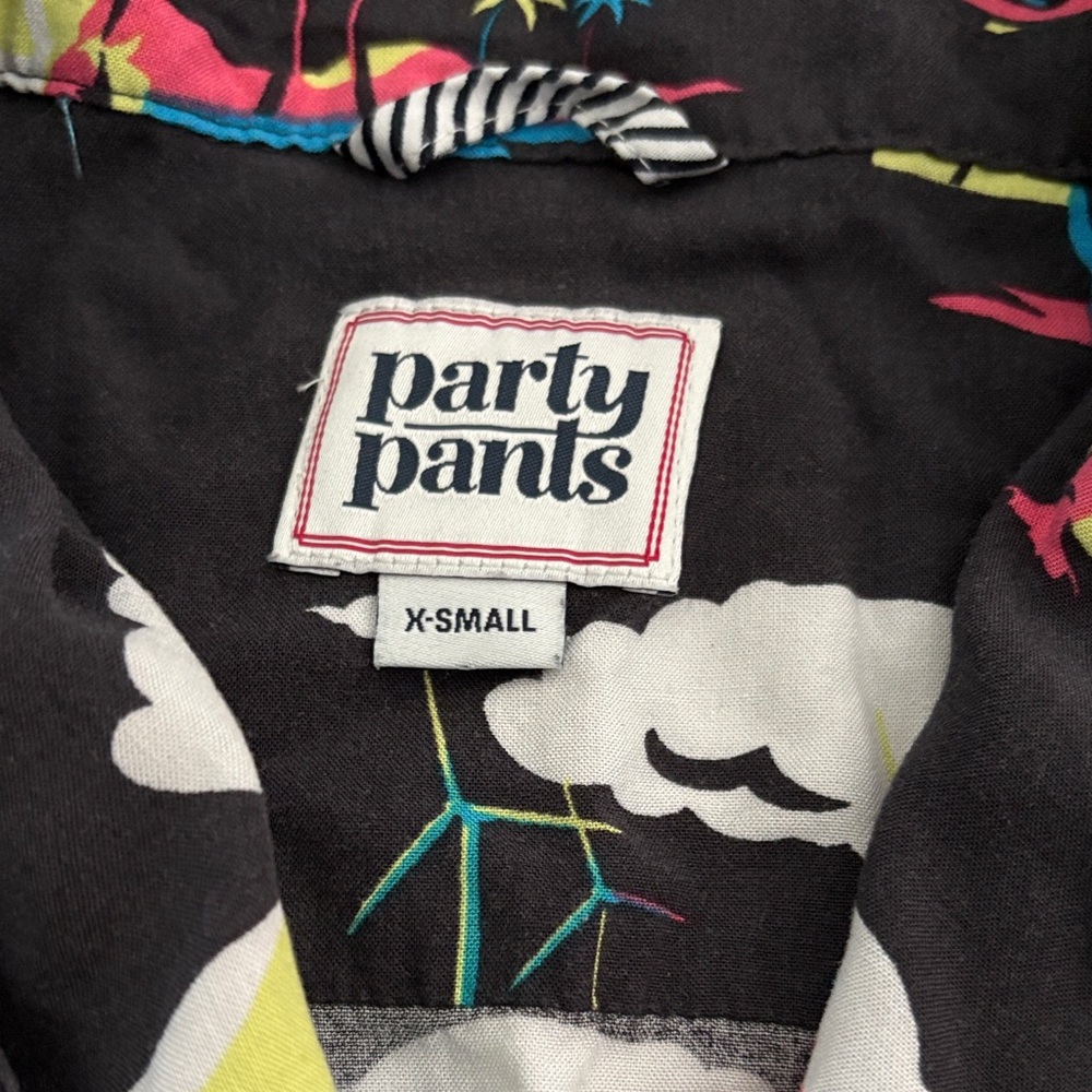 Party Pants Men’s XS Dinosaur Button-Up Shirt
